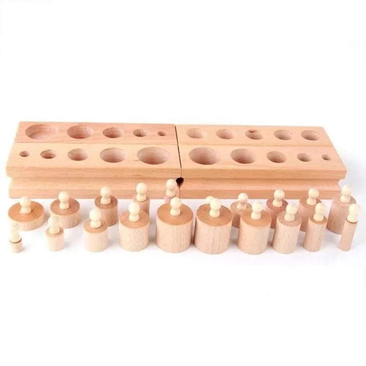 Cylindrical Wooden Sorting Blocks