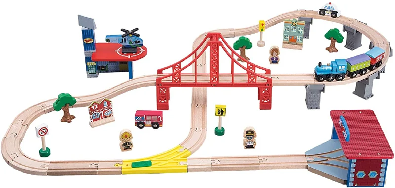 Scence wooden train track