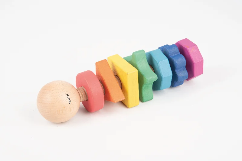 Tickit Rainbow Wooden Shape Twister