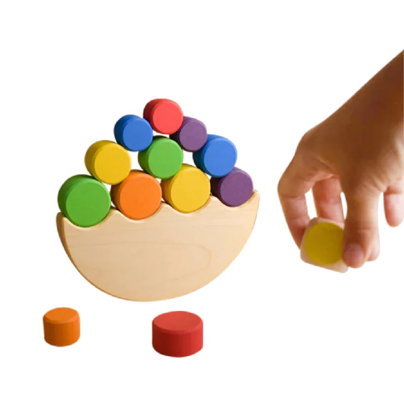 Wooden Balance Game - Rainbow