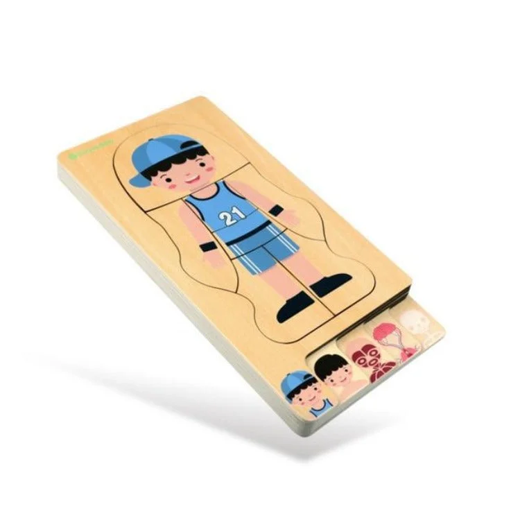 Wooden Boy Human Body Layer Puzzle