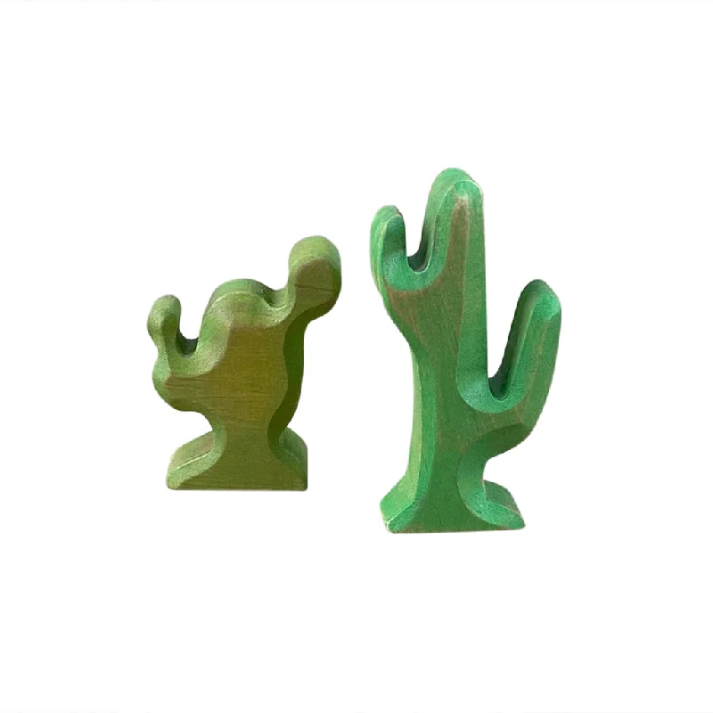 Wooden Cactus Set - 2 Pieces