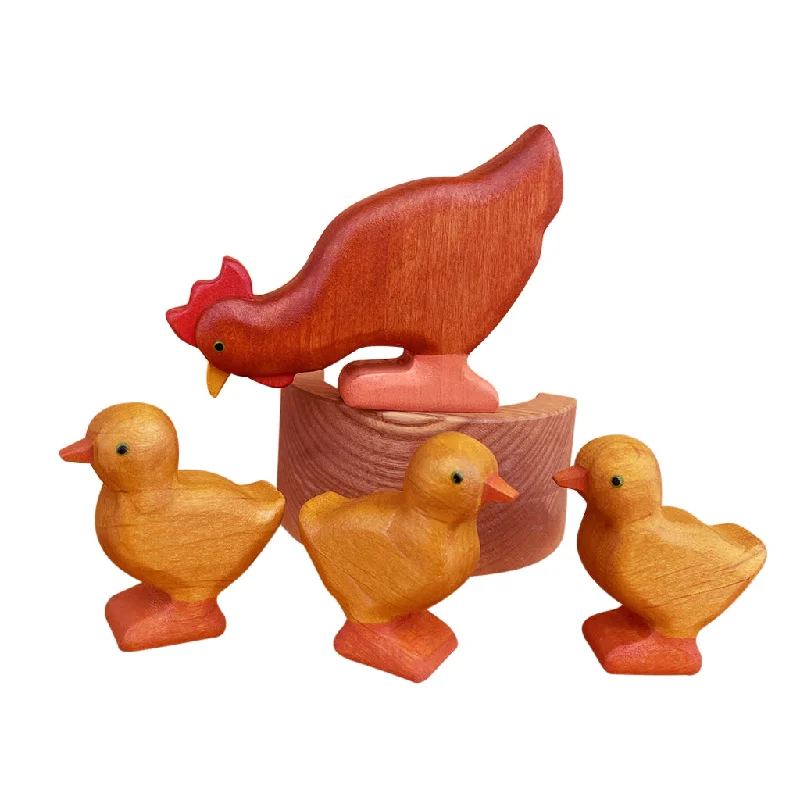 Wooden Chicks - Set of 3