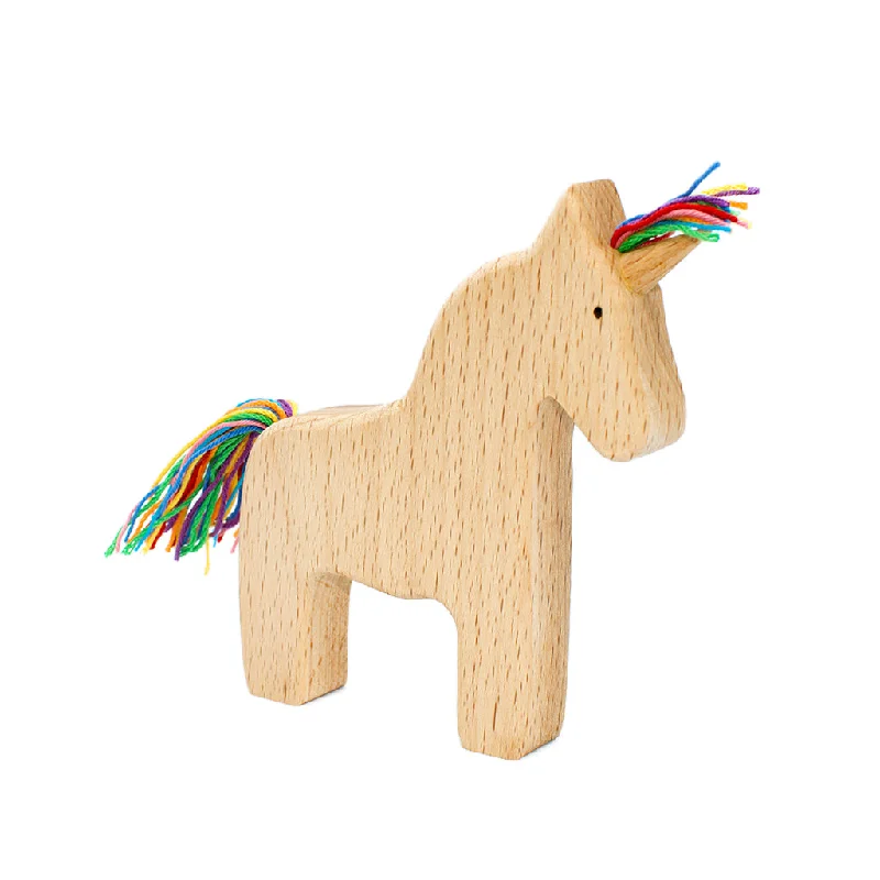 Wooden Unicorn Dad - Rainbow