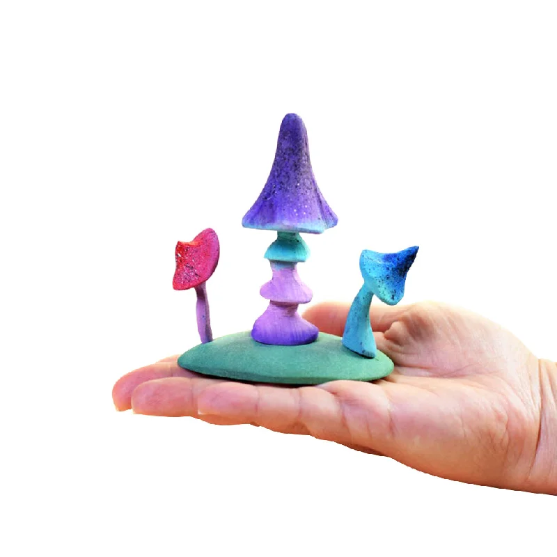 Wooden Magic Mushroom Set