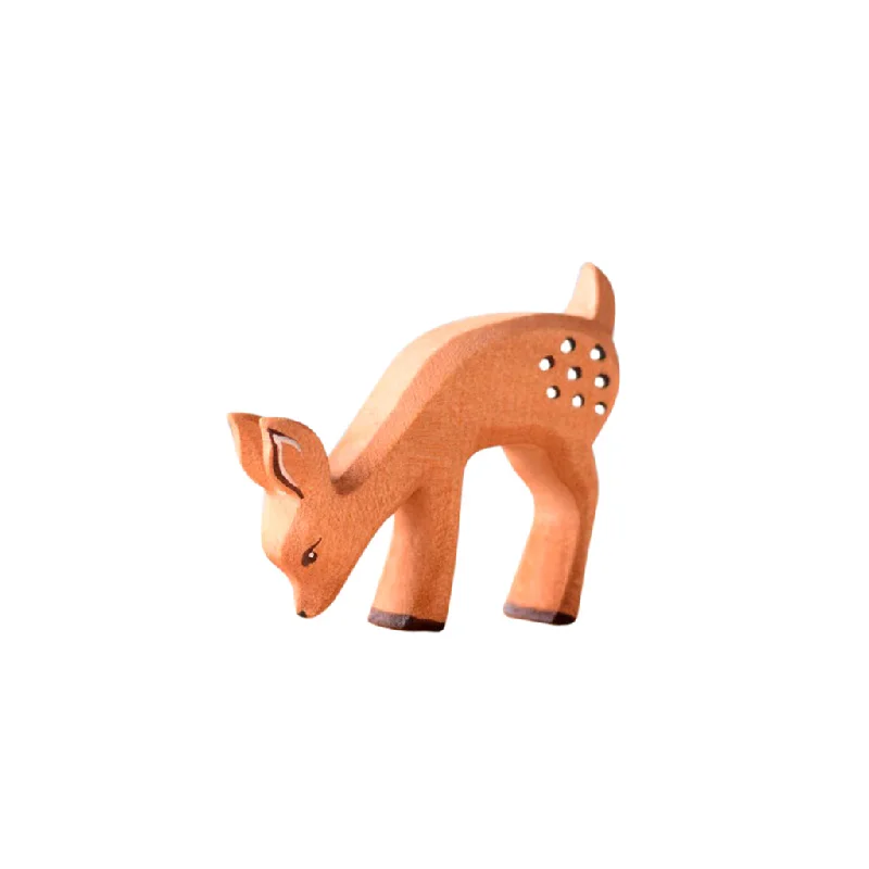 Wooden Fawn - Eating