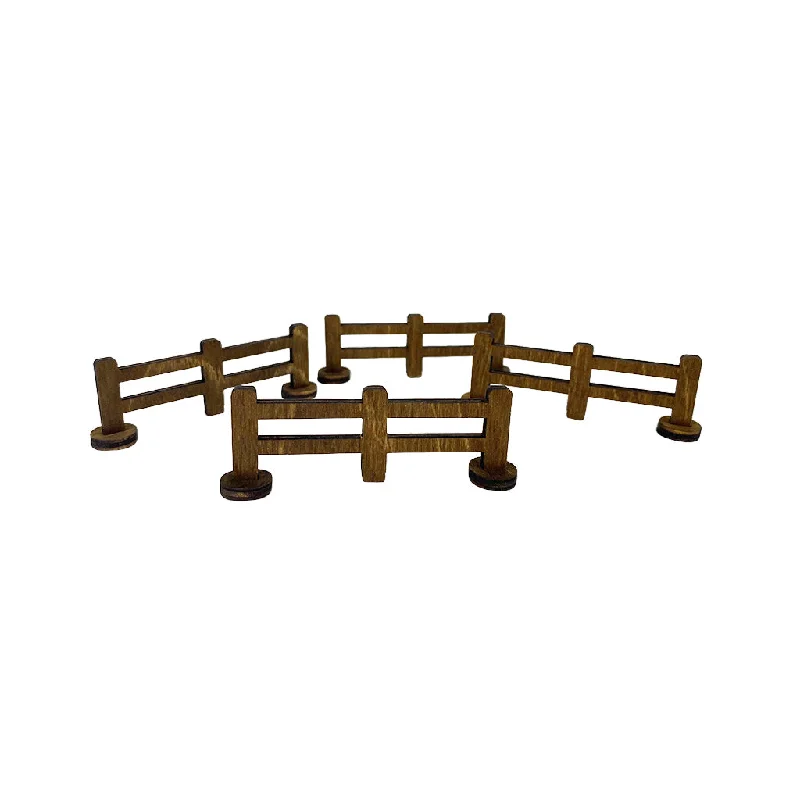 Wooden Fences - Set Of 4