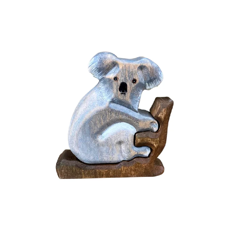 Wooden Koala With Branch