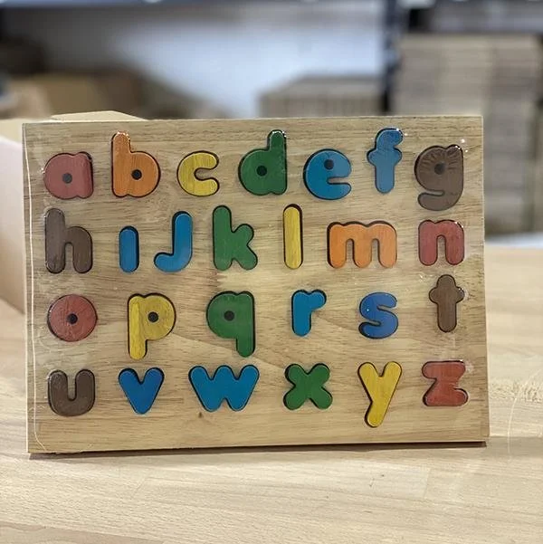 Wooden lower case puzzle