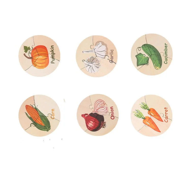 Wooden Montessori Puzzles | Veggies