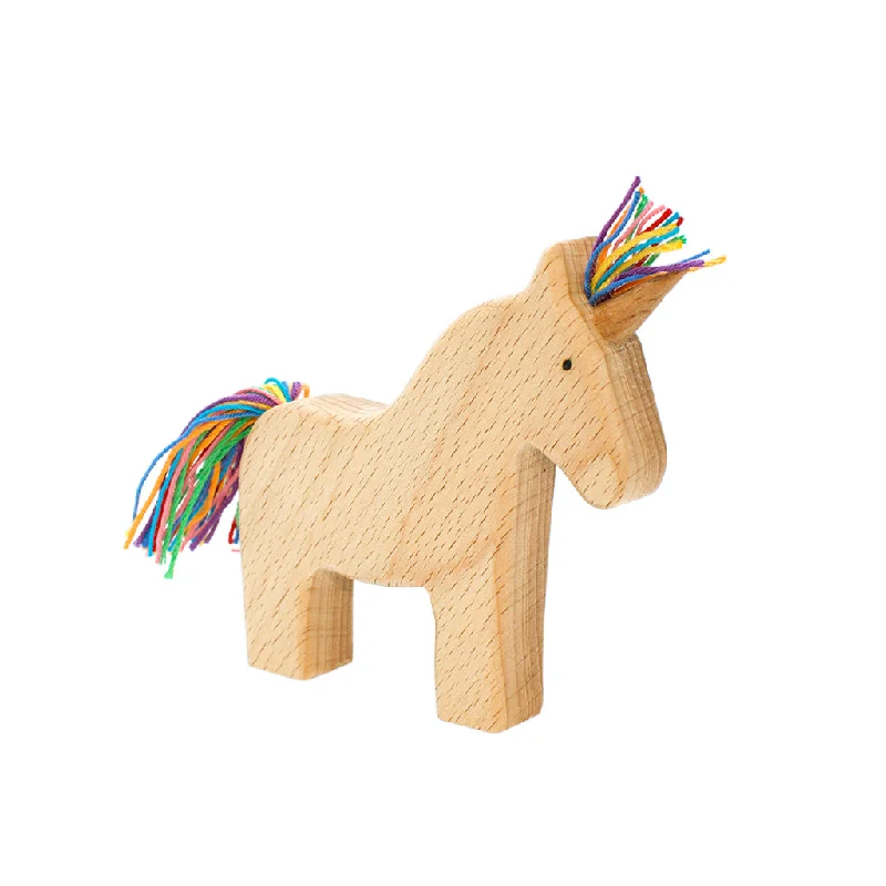 Wooden Unicorn Mum - Rainbow