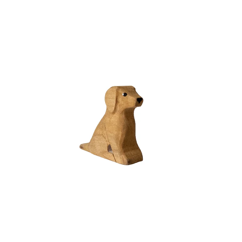 Wooden Puppy Sitting