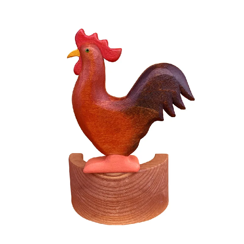 Wooden Rooster - Red