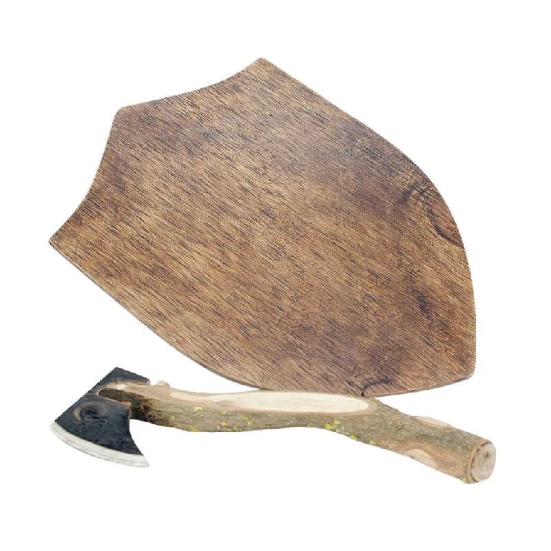 Wooden Shield - Leather Handles