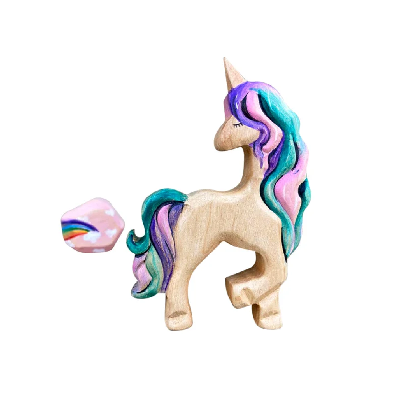 Wooden Unicorn Standing