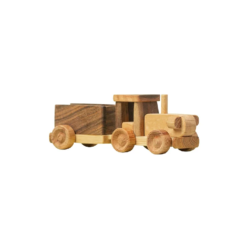 Wooden Tractor With Trailer - Isobel