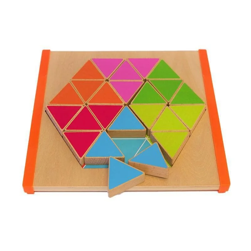 Wooden Triangle Puzzle Set