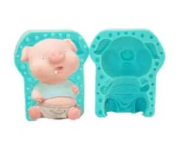 Silicone Fondant Mould 3D Pig