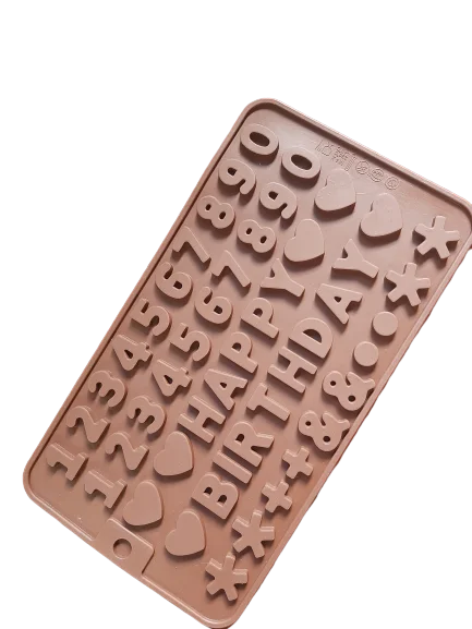 Nr78, Silicone mould Chocolate truffle, Happy birthday number