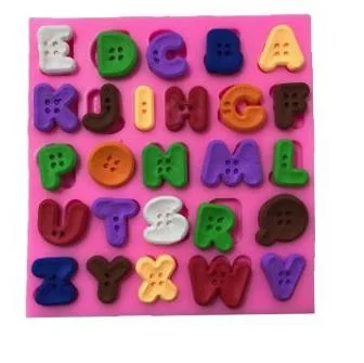 Silicone Mould Button Alphabet