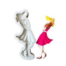 Fashion Lady Silicone Mould 13.6x5.4cm