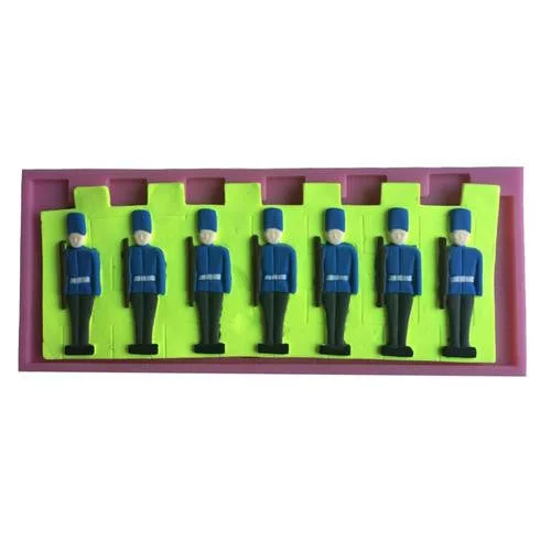 Fondant silicone mould Police men. size of mould 6.5x6.5cm