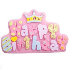 Happy Birthday Silicone fondant mould