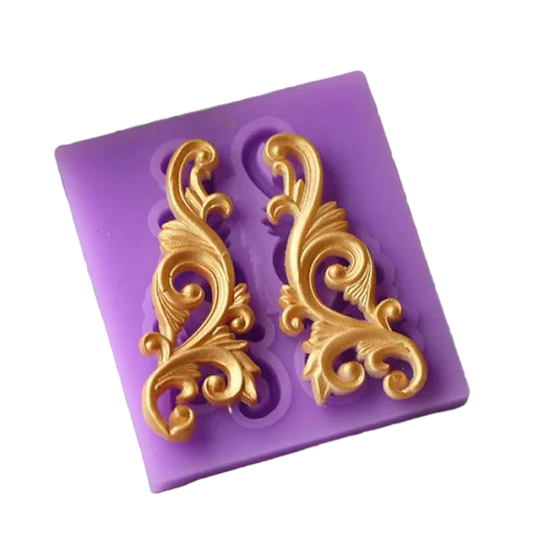 Scrolls border silicone fondant mould-A