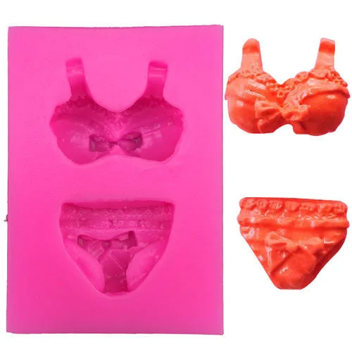 Silicone fondant mould Bikini, size of moulds Bikini 6x3cm