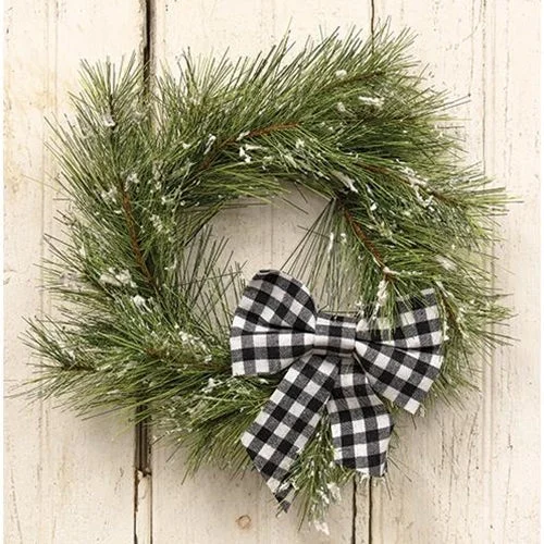 Black & White Plaid Bow Ornament