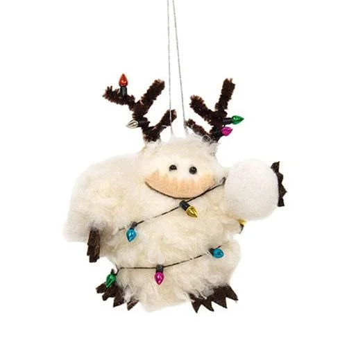 Felted Abominable Snowman Ornament