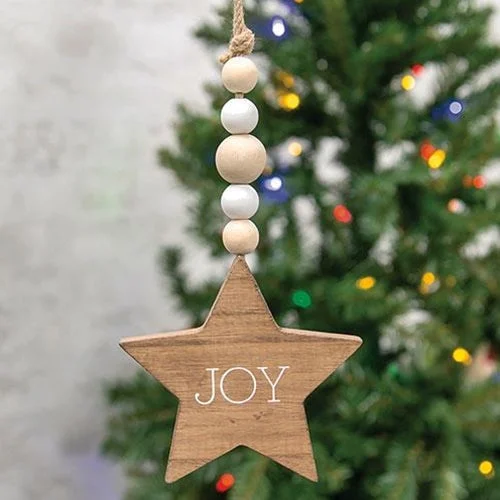 Joy Star Beaded Ornament