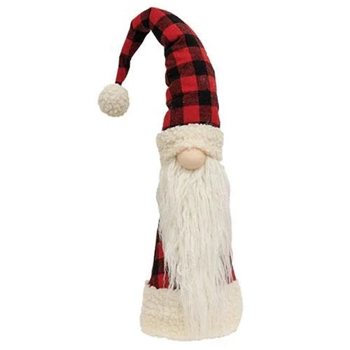 Red & Black Buffalo Check Gnome Tree Topper