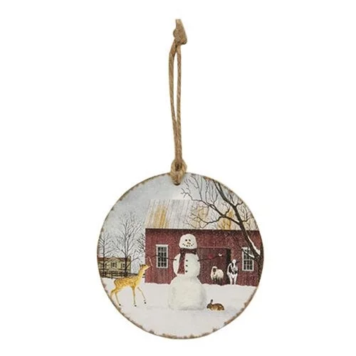 The Friendly Beasts Round Ornament