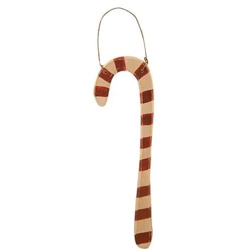 Wood Candy Cane Ornament