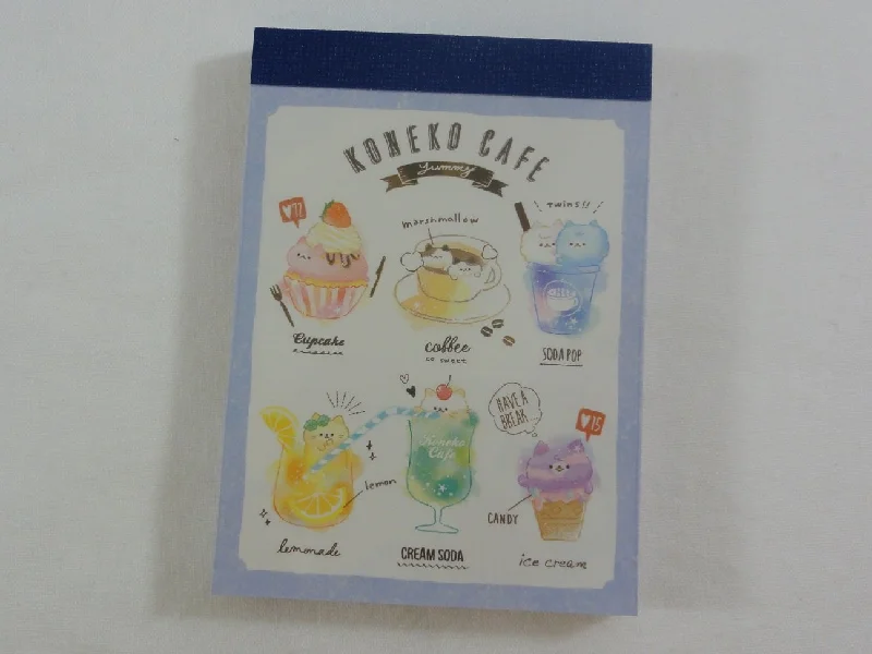 Cute Kawaii Koneko Cafe Cat Love It Mini Notepad / Memo Pad - D - Stationery Design Writing Collection