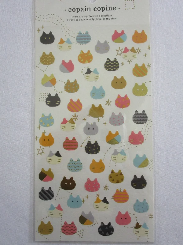 Cute Kawaii Mind Wave Cat Kitten Sticker Sheet - for Journal Planner Craft Scrapbook Notebook Organizer