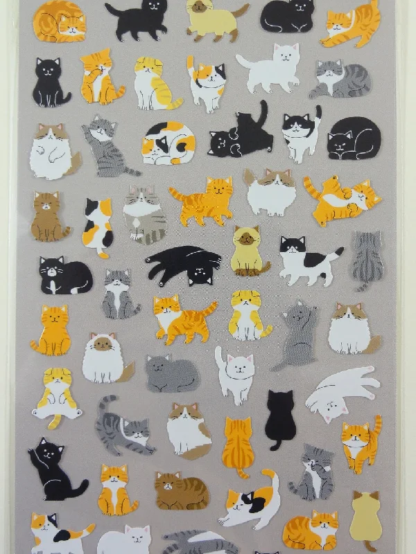 Cute Kawaii Mind Wave Cat Kitten Sticker Sheet - for Journal Planner Craft