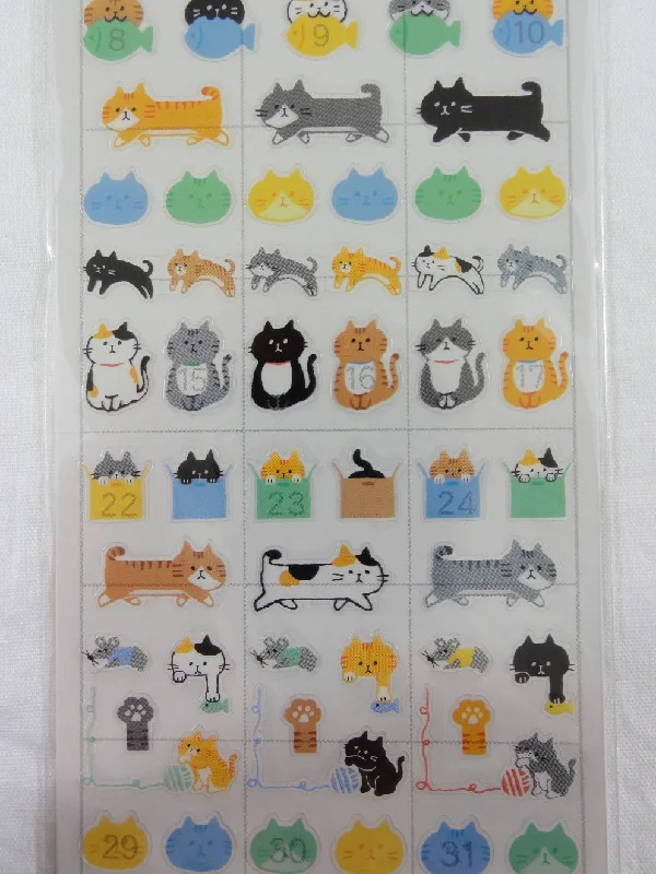 Cute Kawaii Mind Wave Kat Cats Sticker Sheet - for Journal Planner Craft