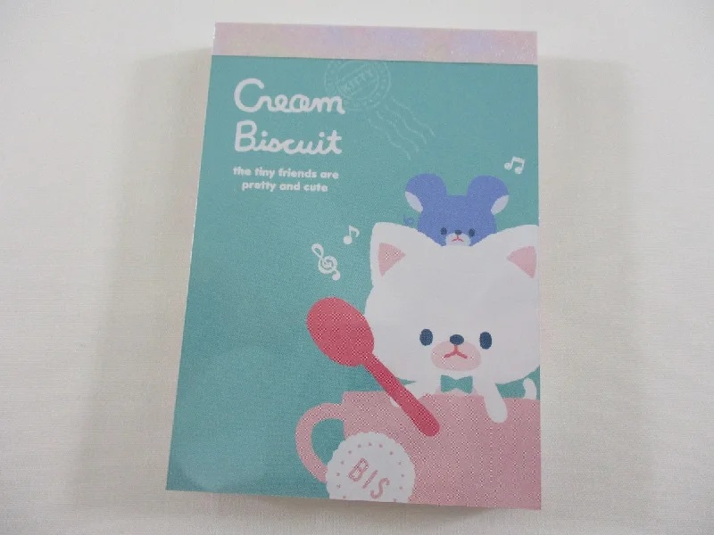 Cute Kawaii  Q-Lia Cat Cream Biscuit Mini Notepad / Memo Pad - Stationery Designer Paper Collection