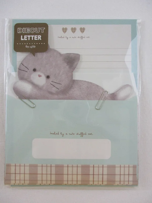 Cute Kawaii  Q-Lia Cat Letter Set Pack - Stationery Writing Paper Penpal Collectible