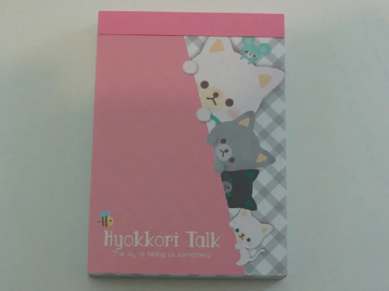 Cute Kawaii Q-Lia Cat Puppies Mini Notepad / Memo Pad - Stationery Design Writing Collection