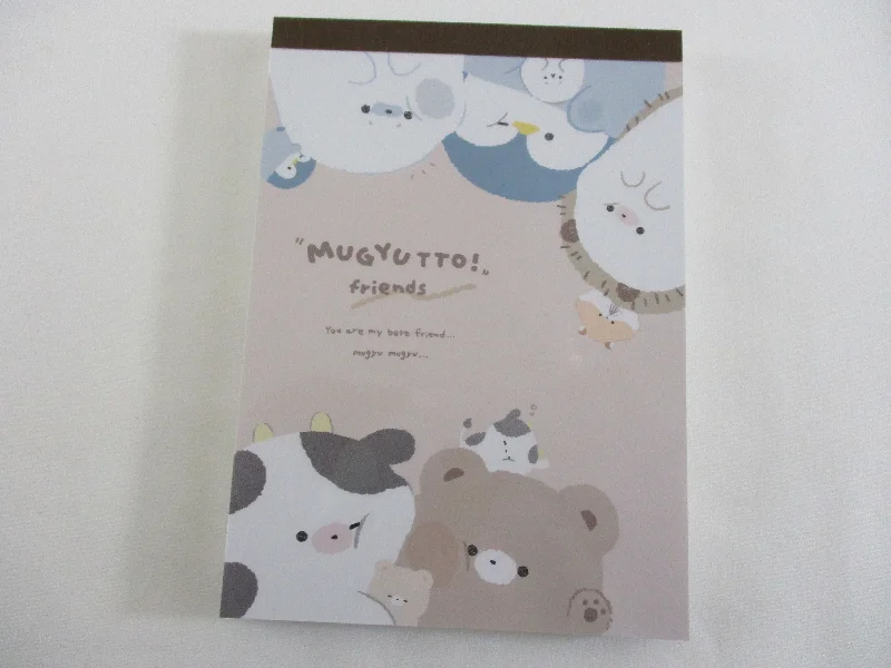 Cute Kawaii Q-Lia Penguin Bear Seal Cow Cat Hamster 4 x 6 Inch Notepad / Memo Pad - Stationery Designer Paper Collection