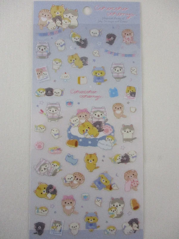 Cute Kawaii San-X CorocorocoroNya Cat Bunny Sticker Sheet 2023 - B - for Planner Journal Scrapbook Craft