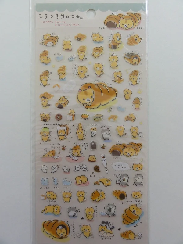 z Cute Kawaii San-X CorocorocoroNya Warm Bread Cat Sticker Sheet - A