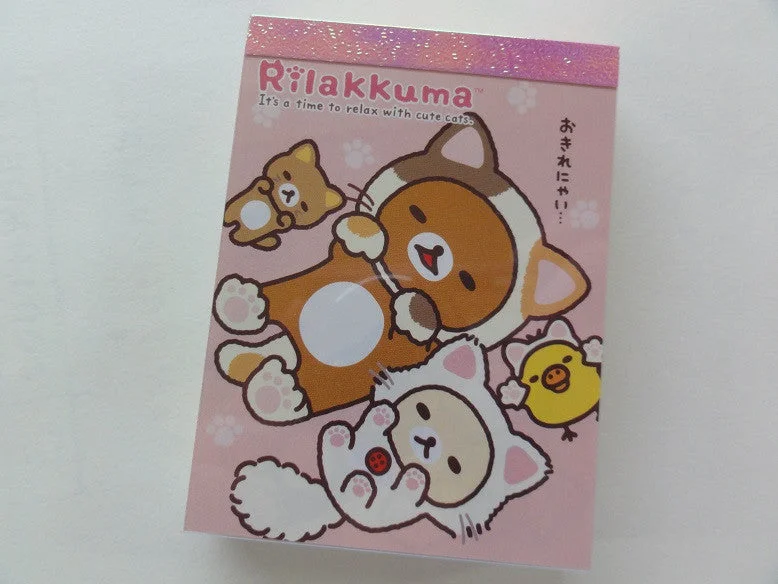 Cute Kawaii San-X Rilakkuma Cat Mini Notepad / Memo Pad - D