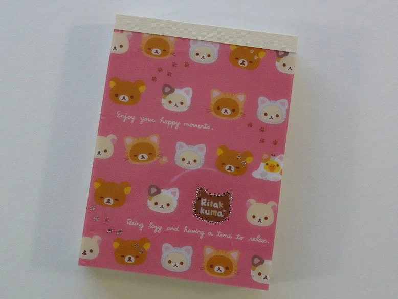 Cute Kawaii San-X Rilakkuma Cat Mini Notepad / Memo Pad - H