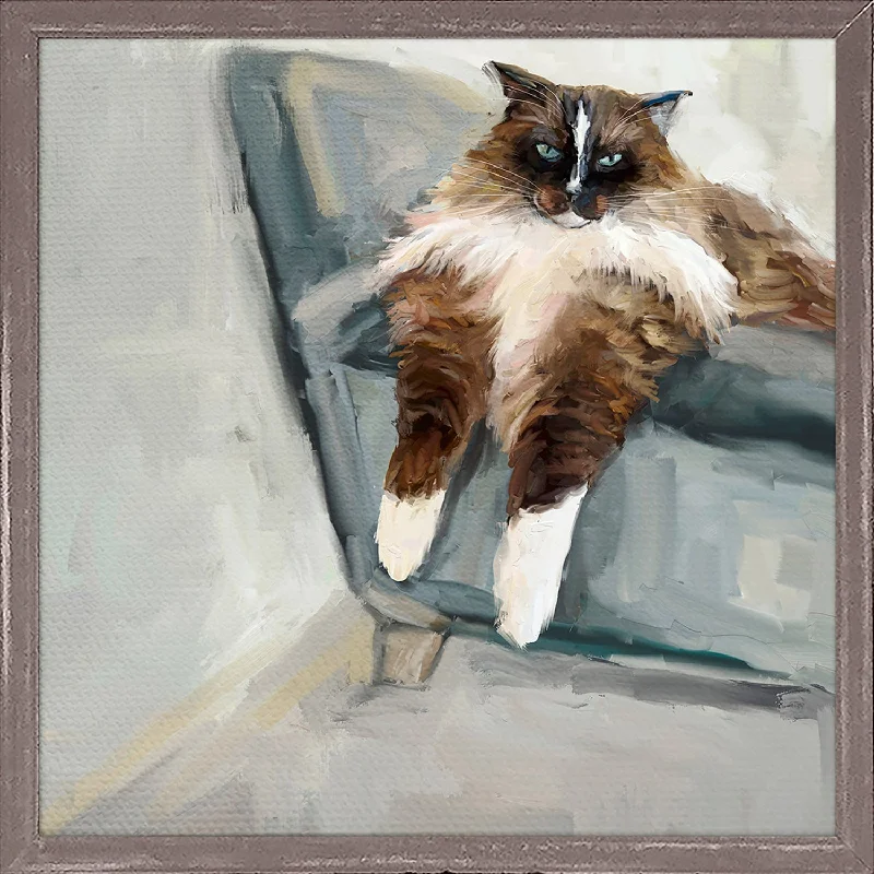 Peanut The Cat Mini Framed Canvas