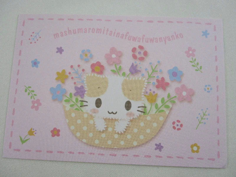 Rare ❤︎ Vintage *ੈ✩‧₊˚ Collectible - Cute Kawaii Sanrio Mashumaro Cat Postcard 2007 A