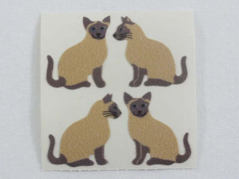 Sandylion Cat Fuzzy Sticker Sheet / Module - Vintage & Collectible